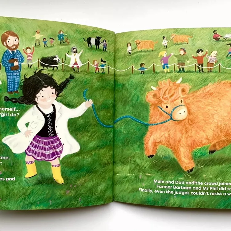 Interior double page spread from The Highland Cowgirl - Showtime
